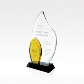 Logo Branded 8" Ember Crystal Award  Logo Branded 8" Ember Crystal Award