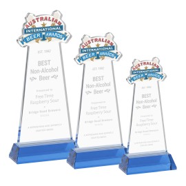 EdgeCraft Tapered Award on Hartford - Sky Blue (via Air) with Logo
