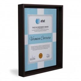 Logo Branded Full-Color Canvas In Walnut Frame (11"x14")