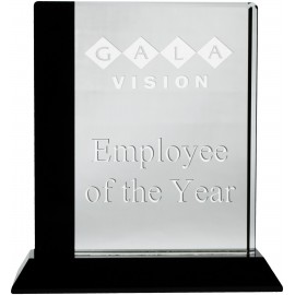 Back Fused Optical Rectangle Award (9") with Logo