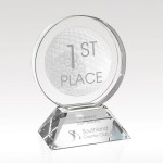 Crystal Award 9" Golf Glow with Logo