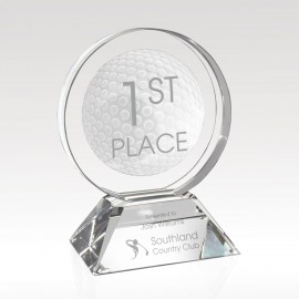 Crystal Award 9" Golf Glow with Logo