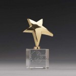 Personalized Rising Star on Optical Base - Gold 6"