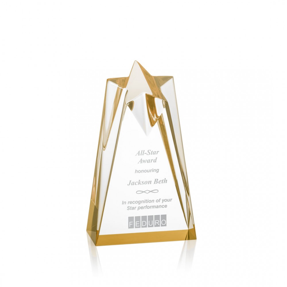 Rosina Star Award - Acrylic/Gold 6" with Logo