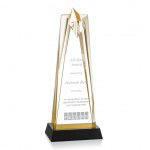 Customized Rosina Star Award - Acrylic/Gold/Black 11"