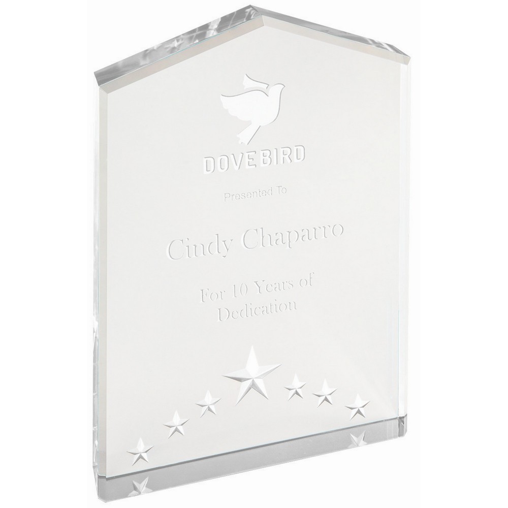 Logo Imprinted 7" Silver Star Point Acrylic Logo Imprinted 7" Silver Star Point Acrylic