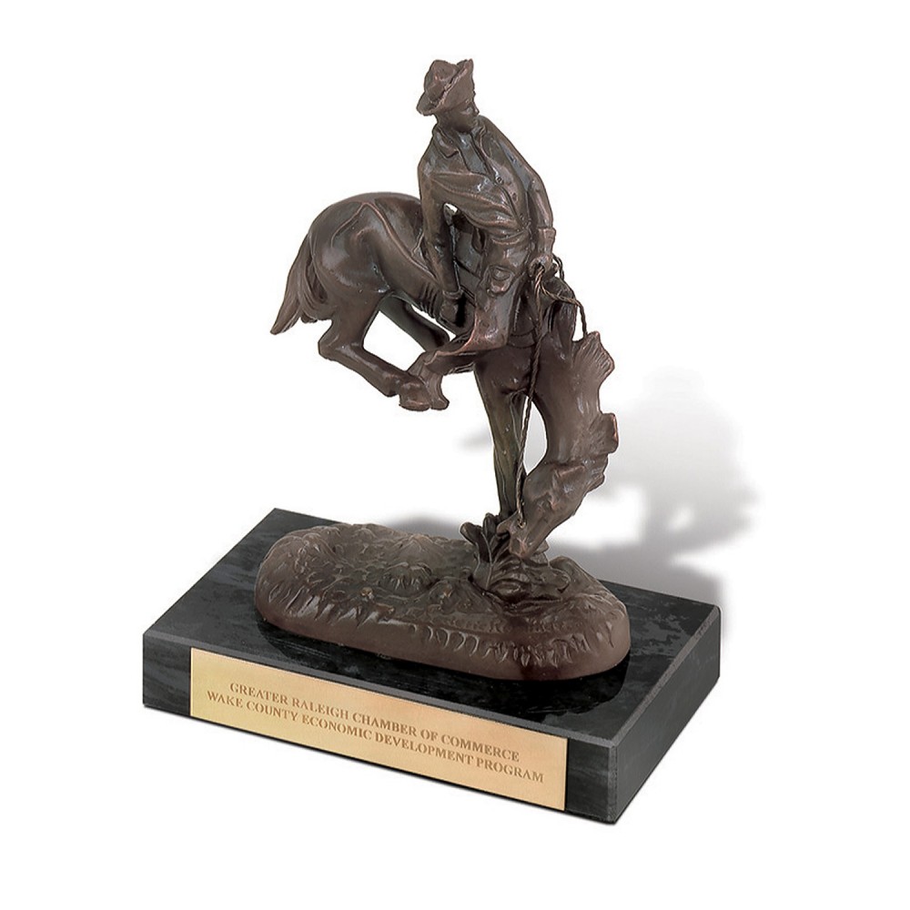 Customized Cowboy Figurine - Marble Base Award Customized Cowboy Figurine - Marble Base Award