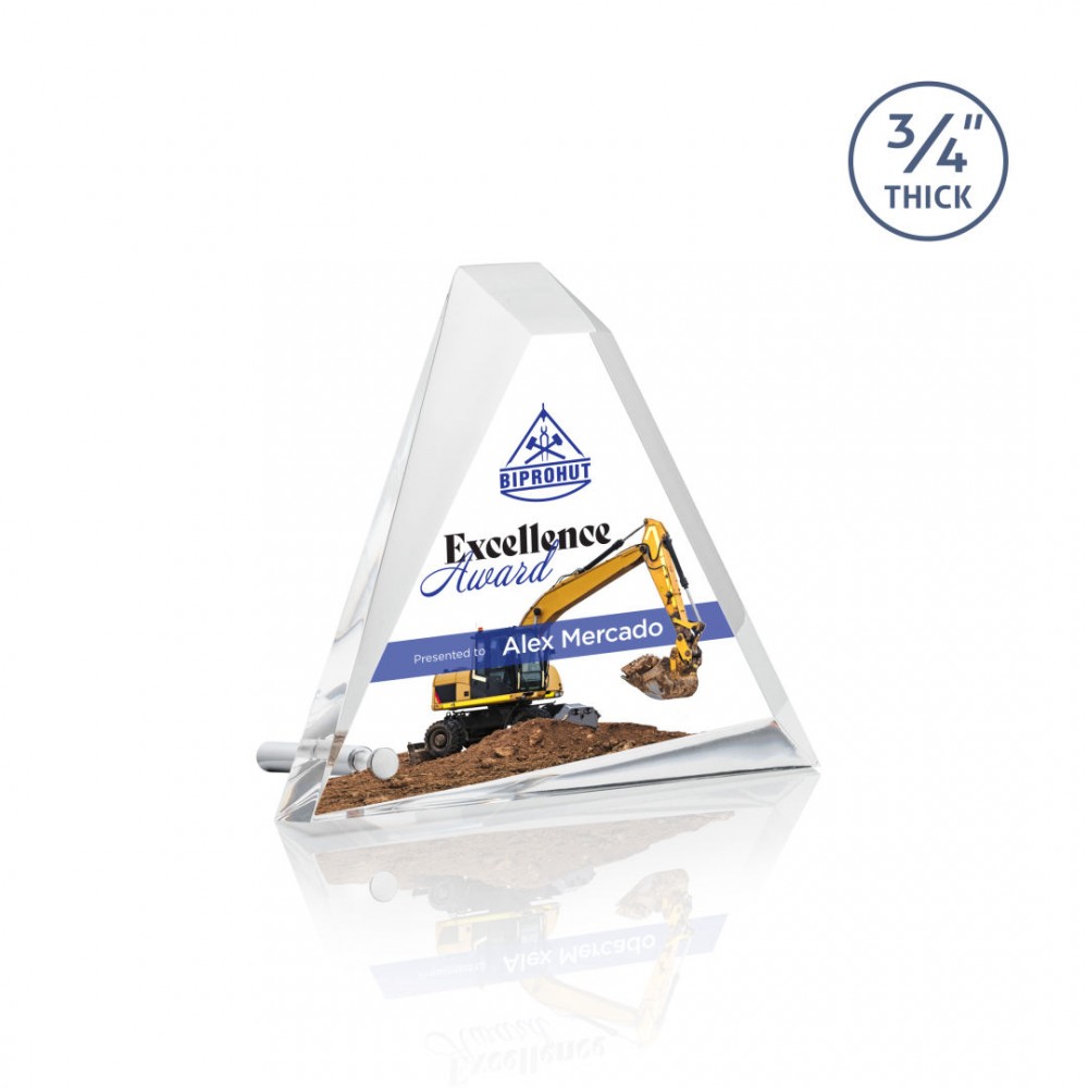 Logo Branded VividPrint Award - Mosaic Triangle/Silver 6" Wide Logo Branded VividPrint Award - Mosaic Triangle/Silver 6" Wide