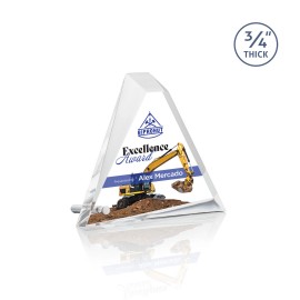 Logo Branded VividPrint Award - Mosaic Triangle/Silver 6" Wide  Logo Branded VividPrint Award - Mosaic Triangle/Silver 6" Wide