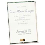 Personalized 5" x 7" Clear Rectangle Crystal Edge Glass Award