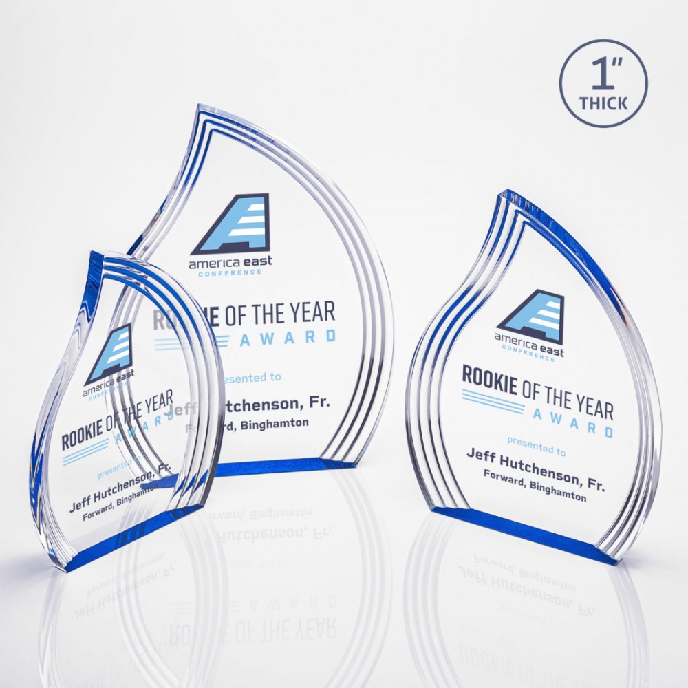 Customized Tidworth Flame VividPrint Award - Blue