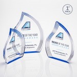 Customized Tidworth Flame VividPrint Award - Blue