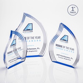 Customized Tidworth Flame VividPrint Award - Blue