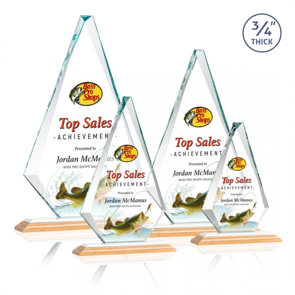 Custom Windsor VividPrint Award - Bamboo/White