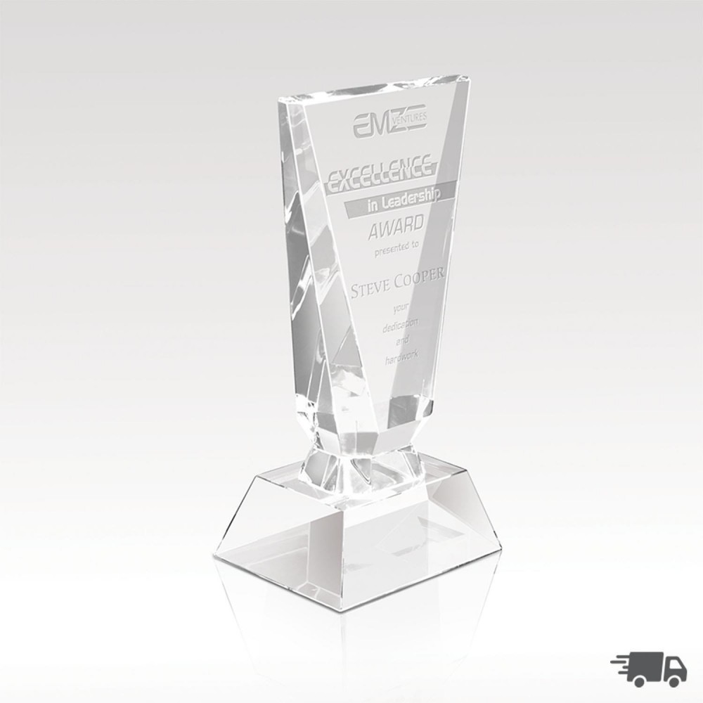 Personalized Intrigue Crystal Award 8" Personalized Intrigue Crystal Award 8"