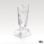 Personalized Intrigue Crystal Award 8"