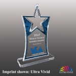 Personalized Large Hollow Star Topped Ultra Vivid Acrylic Award
