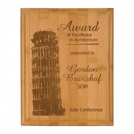 8" x 10" Bamboo Plaque with Logo