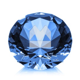 Optical Gemstone - 4" Sapphire with Logo