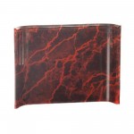 Laser-etched 6" x 4" Red Marbleized Acrylic Crescents