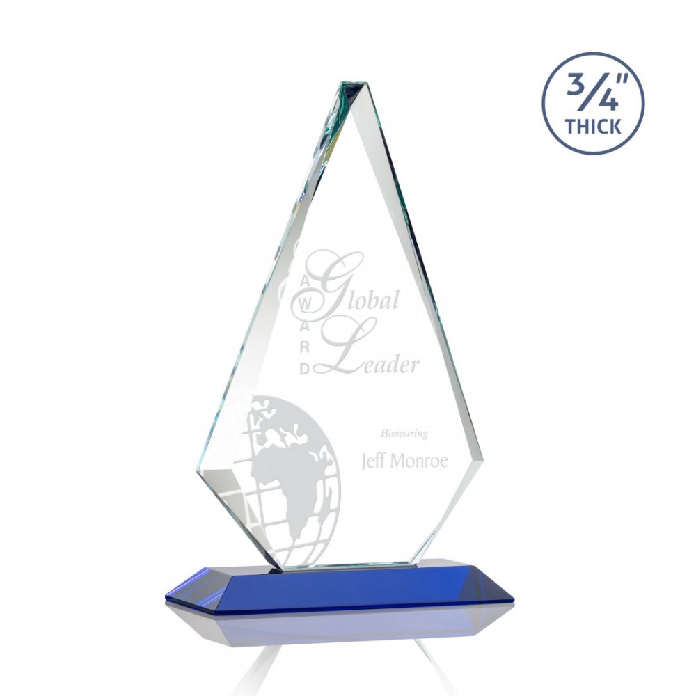 Windsor Award - Starfire/Blue 10" Laser-etched Windsor Award - Starfire/Blue 10" Laser-etched