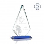 Windsor Award - Starfire/Blue 10" Laser-etched