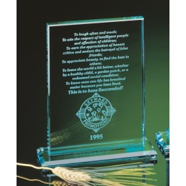 Personalized Jade Crystal Rectangle Award (6"x8")