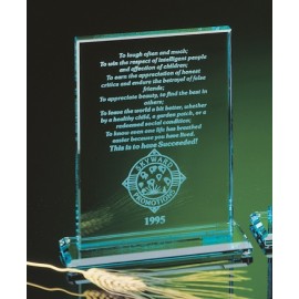 Personalized Jade Crystal Rectangle Award (6"x8")  Personalized Jade Crystal Rectangle Award (6"x8")