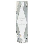 Promotional Clear Crystal Facet Tower Award
