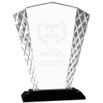 Logo Branded Medium Fan Accent Glass Award