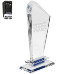 Logo Branded Curved Crystal Glass Awards
