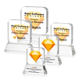 Flamborough VividPrint Award on Base - Clear with Logo