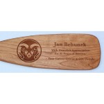 5" x 24" - Premium Engraved & Stained Basswood Paddle - USA-Made with Logo