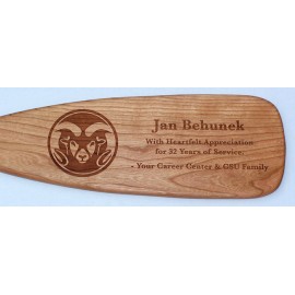 5" x 24" - Premium Engraved & Stained Basswood Paddle - USA-Made with Logo
