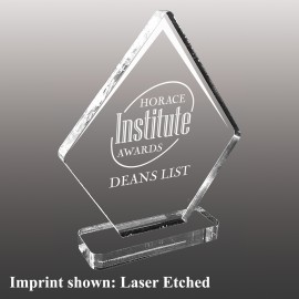Promotional Medium Diamond Shaped Etched Acrylic Award  Promotional Medium Diamond Shaped Etched Acrylic Award