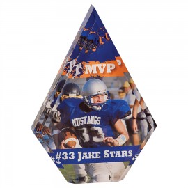 5" x 7" Diamond Acrylic Award with Logo