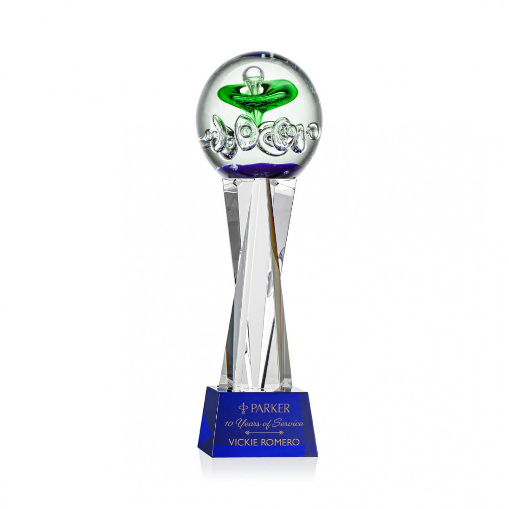 Promotional Aquarius Award on Grafton Blue - 12" High Promotional Aquarius Award on Grafton Blue - 12" High