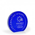 Logo Branded Sulu Raindrop Cobalt Recycled Glass Award, 6"