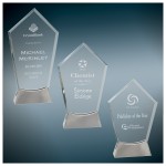 Promotional Platinum Glass Peak With Solid Base Awards