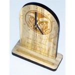 Custom Etched 5" x 8" - Wood Clocks - Desk or Mantle - Laser Engraved - Made in the USA