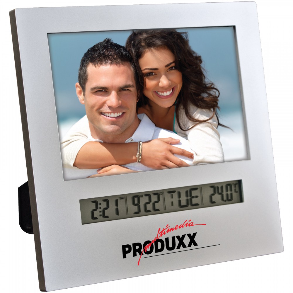 Photo Frame with Multifunction Digital Display Laser-etched Photo Frame with Multifunction Digital Display Laser-etched