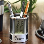 Laser-etched Georgetown - Desk Caddy with Weather-Station
