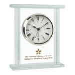 Clock - Glass Desk Alarm Clock Custom Etched