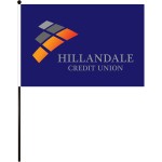 Laser-etched 16"x 24" Single Reverse Polyester Stick Flags