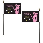 4" x 6" Double Sided Polyester Stick Flags Logo Imprinted