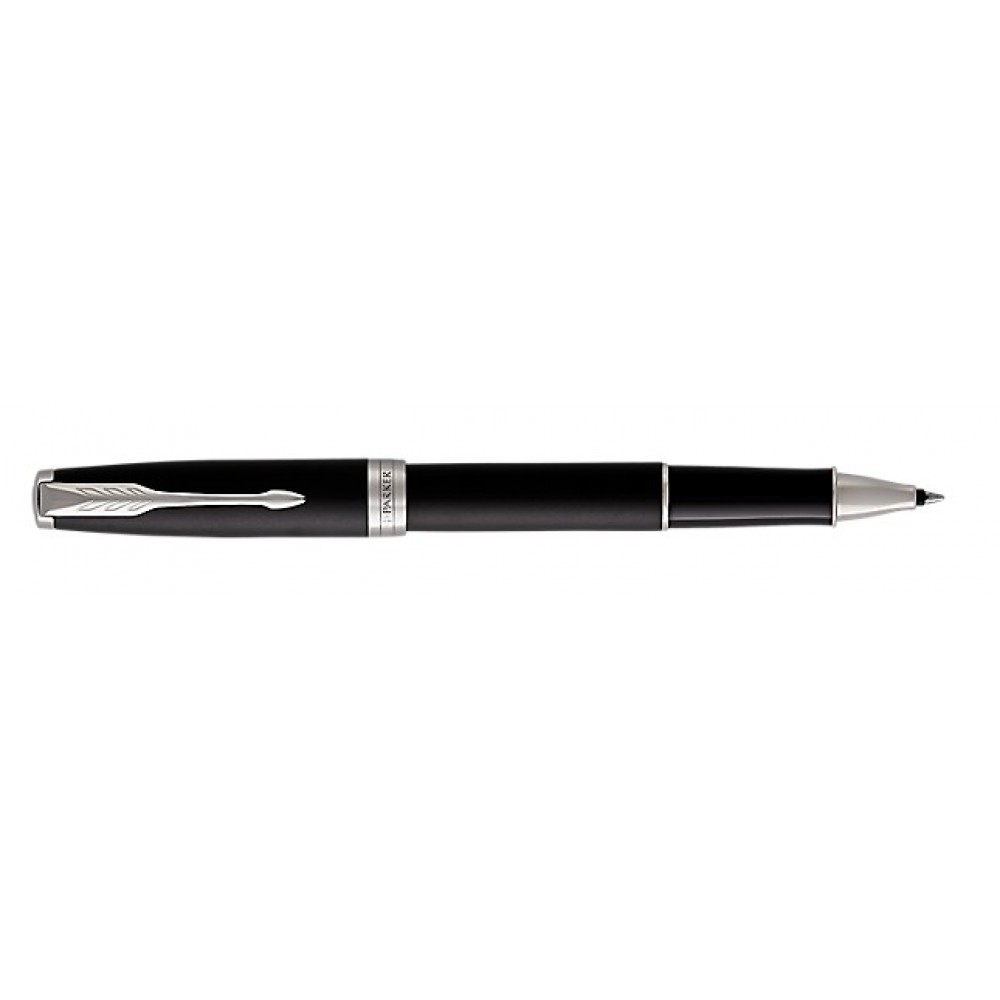 Parker Sonnet Matte Black Rollerball Pen With Chrome Trim Laser-etched Parker Sonnet Matte Black Rollerball Pen With Chrome Trim Laser-etched
