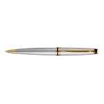 Waterman Expert Ballpoint Stainless Steel Gold Trim Laser-etched