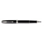 Parker Sonnet Lacquered Black Rollerball Pen With Chrome Trim Logo Imprinted