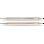 Custom Etched Cross Classic Century 14 Karat Gold Filled/ Rolled Gold Ball Pen/Pencil Set