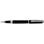 Waterman Exception Roller Slim Black Silver Trim Logo Imprinted